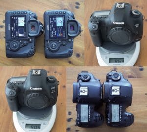 a side by side comparison of the canon 5D Mark III and Canon 5D Mark IV
